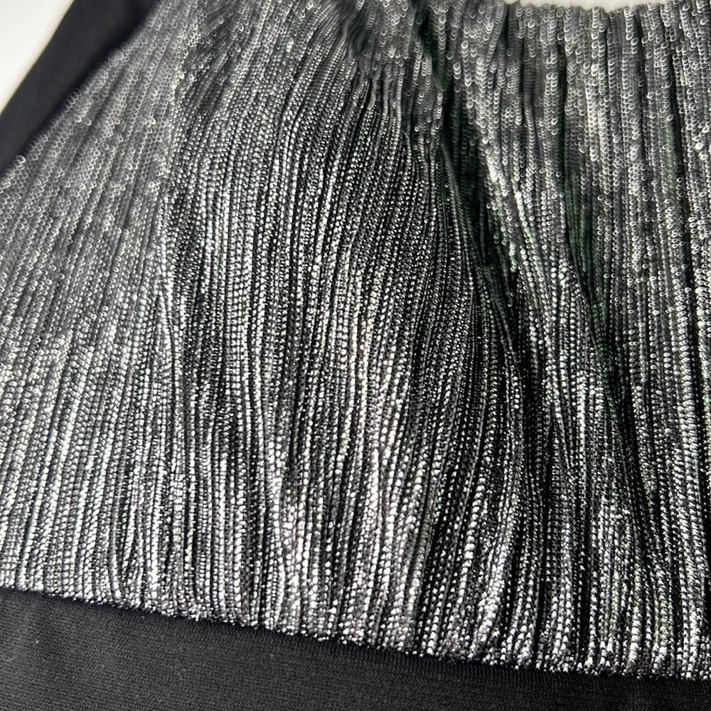 Sweet Storm Black and Silver Metallic Party Dress, Size Small - Picture 4 of 9